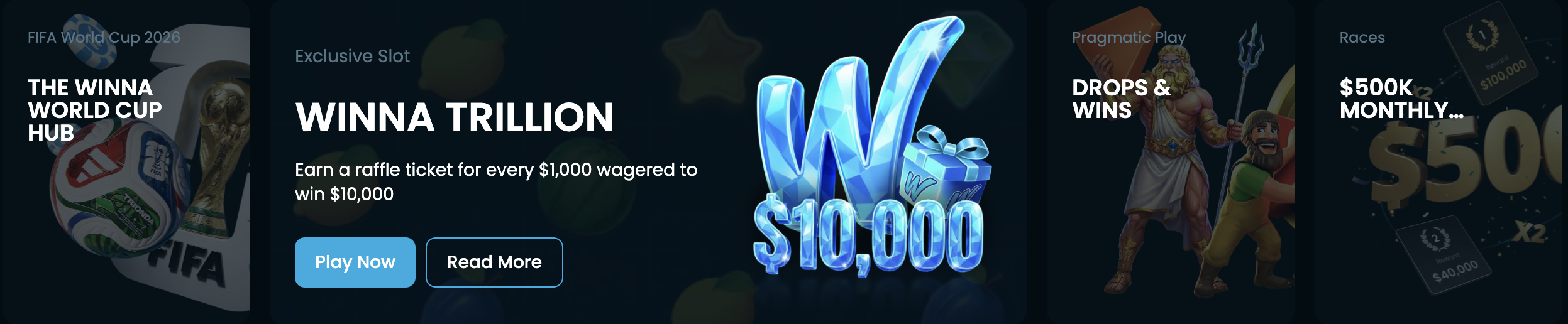 Winna casino race promo banner